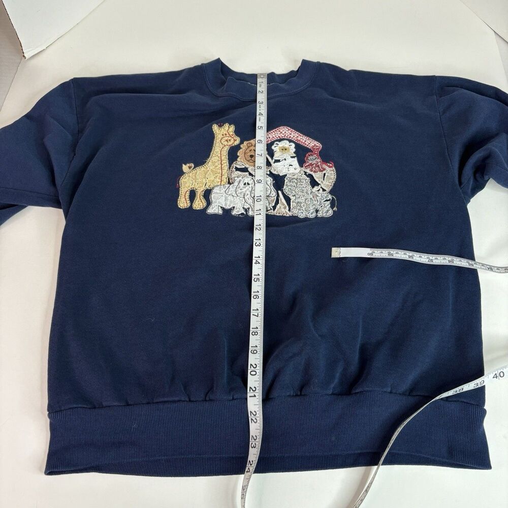 Vintage Noah’s Ark Crewneck Sweatshirt, Dark Blue, Womens XL, Gopher Sport, - Picture 6 of 8